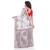 White hand woven cotton saree with blouse