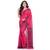 Pink hand woven cotton saree with blouse