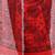 Red hand woven cotton saree with blouse