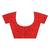 Red hand woven cotton saree with blouse