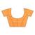 Light orange hand woven cotton saree with blouse