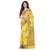 Light yellow hand woven cotton saree with blouse