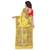 Light yellow hand woven cotton saree with blouse