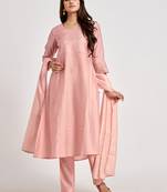 Pink sequins chanderi salwar