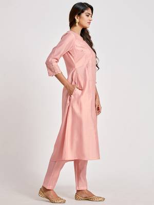 Pink sequins chanderi salwar 3