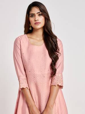 Pink sequins chanderi salwar 4