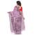 Violet hand woven cotton saree with blouse