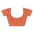 Orange hand woven cotton saree with blouse