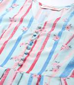 Multi Color Printed American Crepe Styles Women's Kurtis.