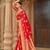 Red woven silk saree with blouse