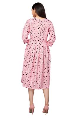 Pink Color Printed American Crepe Styles Women's Kurtis. 2