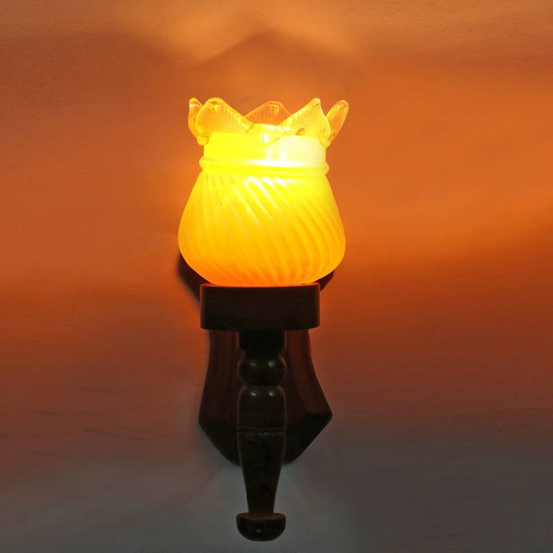 LED Compactable Wood & Glass Wall Lamp Light - B1, Pack Of 4 - Afast ...