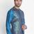 Green woven silk blend nehru-jacket