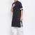 Black plain blended cotton dhoti-kurta