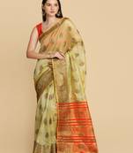 Sea Green Organza Silk With Stone Work Saree