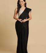 Black Zari Woven Fancy Satin Sarees