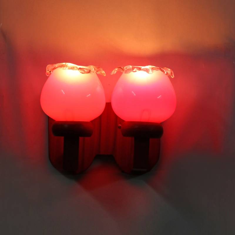 LED Compactable Wood & Glass Wall Lamp Light - BI1, Pack Of 4 - Afast ...