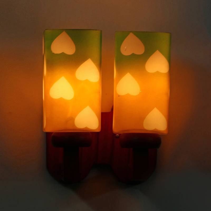 LED Compactable Wood & Glass Wall Lamp Light - BM1, Pack Of 2 - Afast ...
