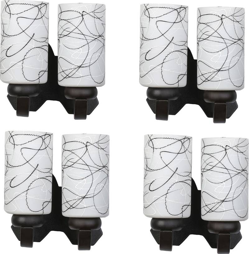 LED Compactable Wood & Glass Wall Lamp Light - CF1, Pack Of 4 - Afast ...