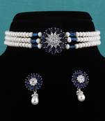Real Natural Hyderabadi pearls choker Set