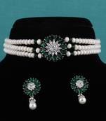 Real Natural Hyderabadi pearls choker Set