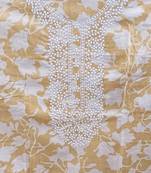 Beige embroidered cotton salwar