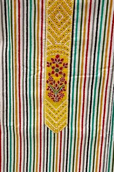 Multicolor embroidered cotton salwar