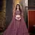 Mauve embroidered net semi stitched lehenga