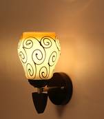 Decorative Wall Lamp Light Glass Wall Light White - Pack of 2 Rt13