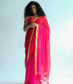 Suta Multi-color Colourblock Cotton zari Saree