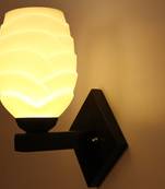 Stylish Designer LED Sconce Wall Lamp/ Light,  Yellow, Glass, Wood, (Set Of Four)-Mot205