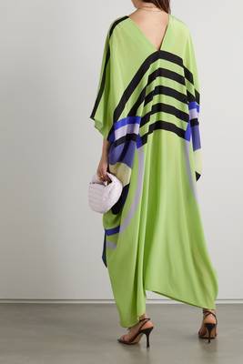JSDC Lounge Wear  V-Neck Belt Style Soft Crepe Ankle Length Printed Kaftan 2