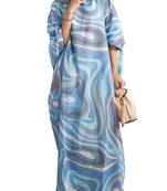 JSDC Casual Wear Cotton Fabric Printed Long Abstract Kaftan