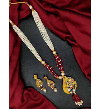 Blue Multistrand Beaded Kundan Gold Plated Necklace & Earring Set For Women NS_1773_R_275 1