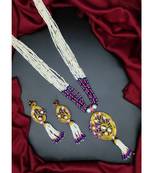 Multicolour Meenakari Necklace Set with Earrings