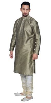 Men's Copper Gold Kurta with Gold Churidhar 4