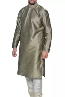 Men's Copper Gold Kurta with Gold Churidhar