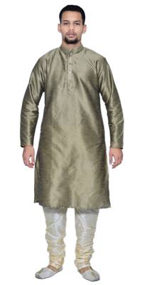 Men's Copper Gold Kurta with Gold Churidhar 1