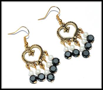 Black And Gold Earrings 1