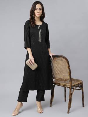 Black gotta patti silk salwar 1
