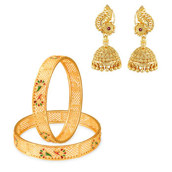 Gold cubic zirconia jewellery-combo 1