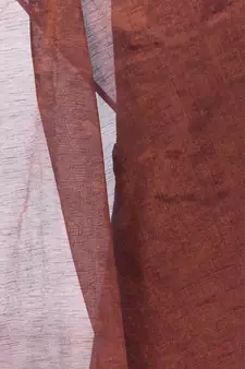 Brown woven cotton saree with blouse