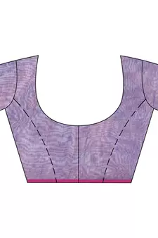 Purple woven cotton saree with blouse
