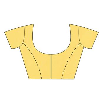 Yellow woven cotton saree with blouse 4
