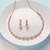 Mad Club  American Diamond Rose Gold Plated Necklace With Earrings For Women, Girls   Jewellery Set For Wedding,
