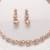 Mad Club  American Diamond Rose Gold Plated Necklace With Earrings For Women, Girls   Jewellery Set For Wedding,