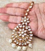 LALSO White Kundan Gold plated Maangtikka Jewelry 