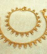LALSO White Gold plated Copper Payal Anklet Jewelry 