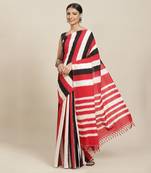 Multicolor Handloom Ikat On Cotton 