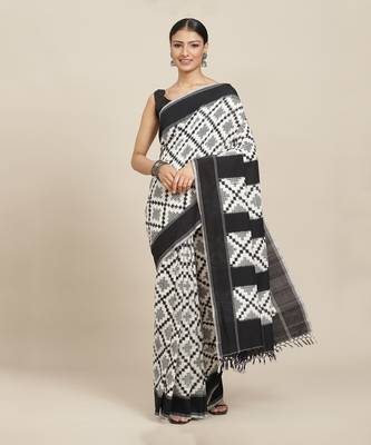 Multicolor Handloom Double Ikat On Cotton  1
